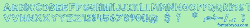 TheRainmaker Font – Blue Fonts on Green Background