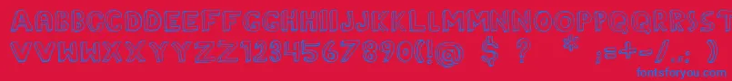 TheRainmaker Font – Blue Fonts on Red Background