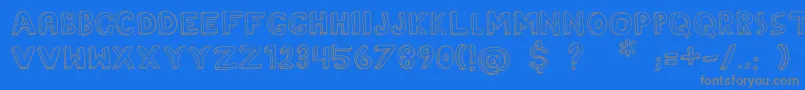 TheRainmaker Font – Gray Fonts on Blue Background