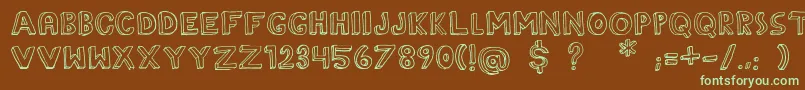 TheRainmaker Font – Green Fonts on Brown Background