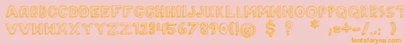 TheRainmaker Font – Orange Fonts on Pink Background