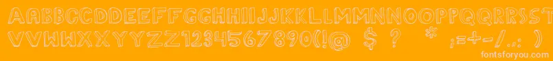 Шрифт TheRainmaker – розовые шрифты на оранжевом фоне