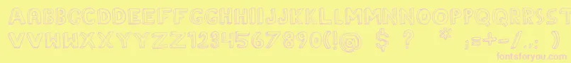 TheRainmaker Font – Pink Fonts on Yellow Background