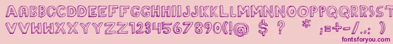 TheRainmaker Font – Purple Fonts on Pink Background