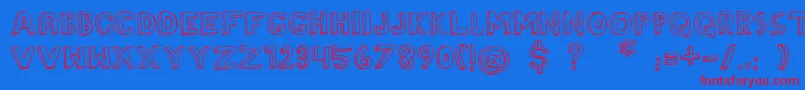 TheRainmaker Font – Red Fonts on Blue Background