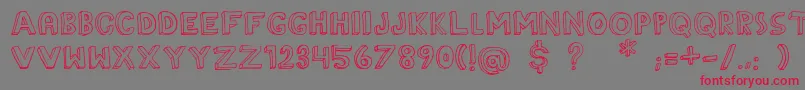 TheRainmaker Font – Red Fonts on Gray Background