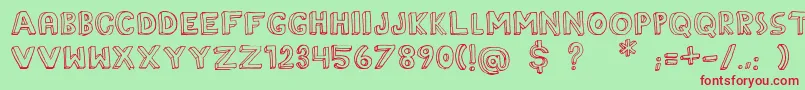 TheRainmaker Font – Red Fonts on Green Background