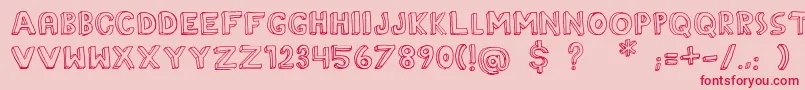 TheRainmaker Font – Red Fonts on Pink Background