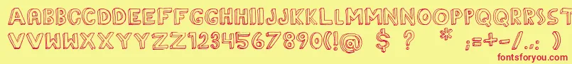 TheRainmaker Font – Red Fonts on Yellow Background