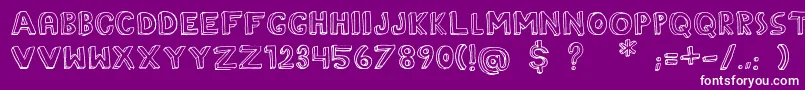 フォントTheRainmaker – 紫の背景に白い文字