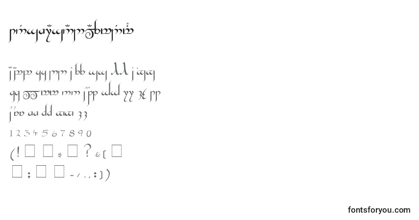 Шрифт TengwarGandalfMedium – алфавит, цифры, специальные символы