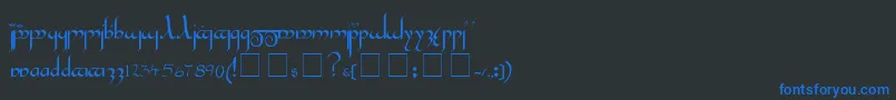 TengwarGandalfMedium Font – Blue Fonts on Black Background