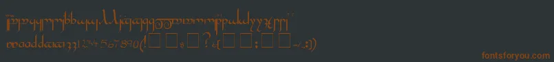 TengwarGandalfMedium Font – Brown Fonts on Black Background