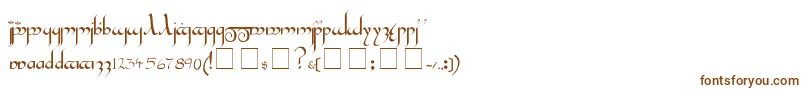 Шрифт TengwarGandalfMedium – коричневые шрифты на белом фоне