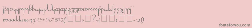 TengwarGandalfMedium Font – Gray Fonts on Pink Background