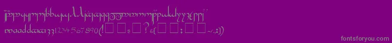 TengwarGandalfMedium Font – Gray Fonts on Purple Background