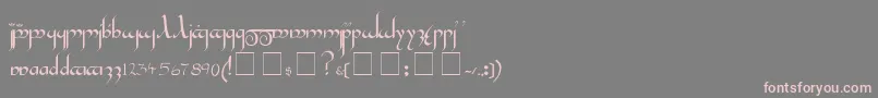 TengwarGandalfMedium Font – Pink Fonts on Gray Background