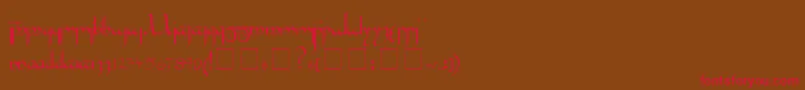 TengwarGandalfMedium Font – Red Fonts on Brown Background