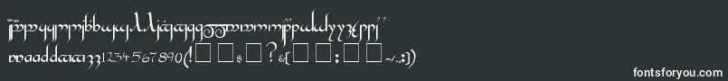 TengwarGandalfMedium-Schriftart – Weiße Schriften