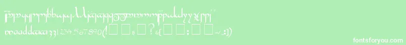 TengwarGandalfMedium Font – White Fonts on Green Background