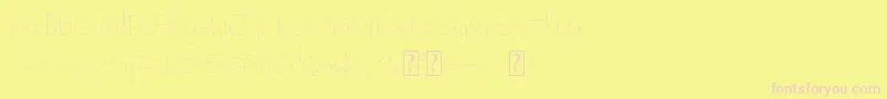 Czcionka BehindLines – różowe czcionki na żółtym tle