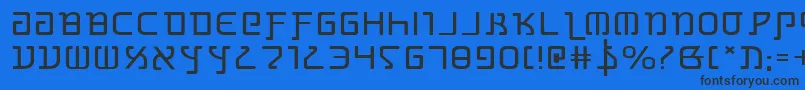 Grimlorde Font – Black Fonts on Blue Background