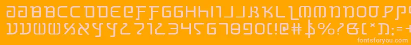Grimlorde Font – Pink Fonts on Orange Background