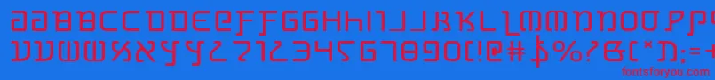 Grimlorde-fontti – punaiset fontit sinisellä taustalla