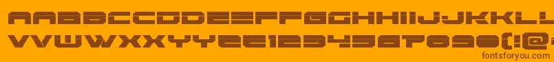 フォントEridanuslaser – オレンジの背景に茶色のフォント