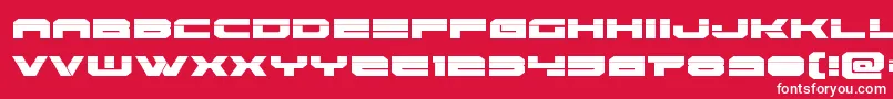 フォントEridanuslaser – 赤い背景に白い文字