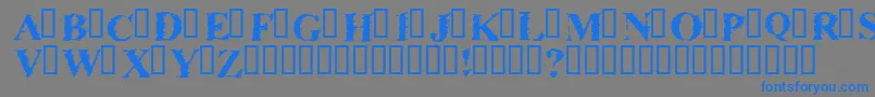 Brackish Font – Blue Fonts on Gray Background