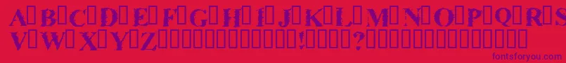 Police Brackish – polices violettes sur fond rouge