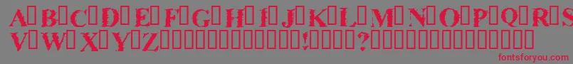 Brackish Font – Red Fonts on Gray Background