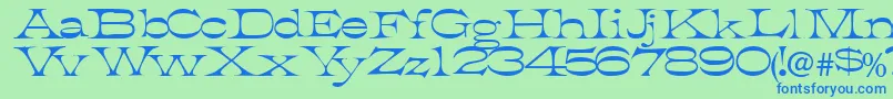 Tobiasssk Font – Blue Fonts on Green Background