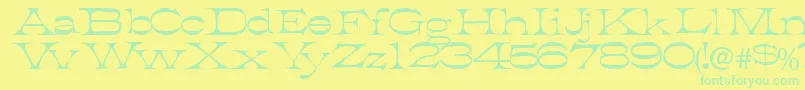 Tobiasssk-fontti – vihreät fontit keltaisella taustalla