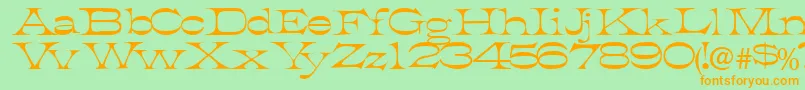 Tobiasssk Font – Orange Fonts on Green Background