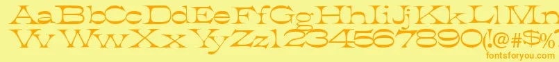 Tobiasssk Font – Orange Fonts on Yellow Background