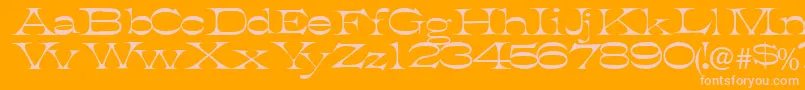 Tobiasssk Font – Pink Fonts on Orange Background