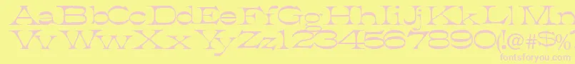 Tobiasssk Font – Pink Fonts on Yellow Background