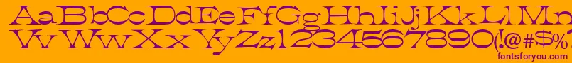 Tobiasssk Font – Purple Fonts on Orange Background