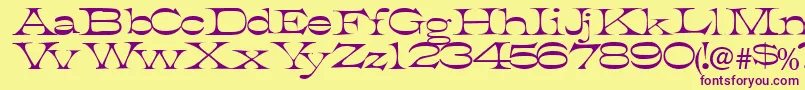 Tobiasssk Font – Purple Fonts on Yellow Background