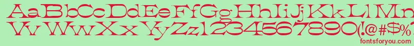 Tobiasssk Font – Red Fonts on Green Background