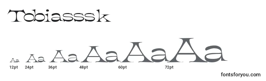 Размеры шрифта Tobiasssk