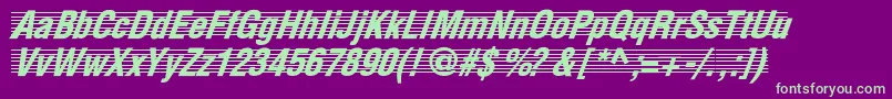 Scores2 Font – Green Fonts on Purple Background