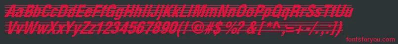 Scores2 Font – Red Fonts on Black Background