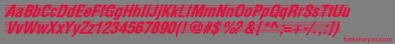 Scores2-Schriftart – Rote Schriften auf grauem Hintergrund