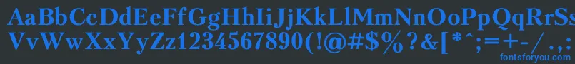 KudriashovBold Font – Blue Fonts on Black Background