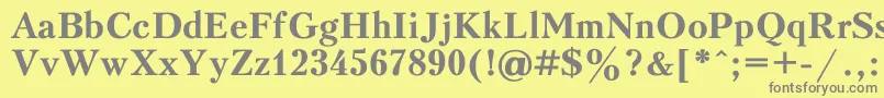 KudriashovBold Font – Gray Fonts on Yellow Background