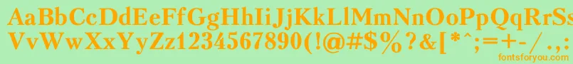 KudriashovBold Font – Orange Fonts on Green Background