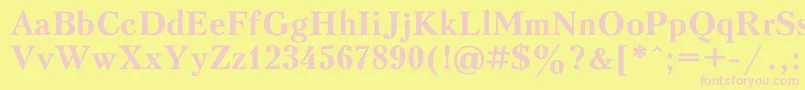 KudriashovBold Font – Pink Fonts on Yellow Background